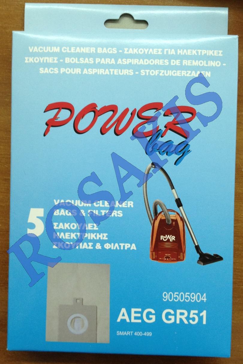 VACCUM CLEANER PAPER DUST BAGS AEG GR51 - SMART 4